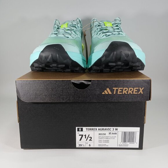 adidas Terrex Agravic 3 Flash Aqua Trail Running Shoe JR5250 Women's Size 7 1/2" - Picture 2 of 3